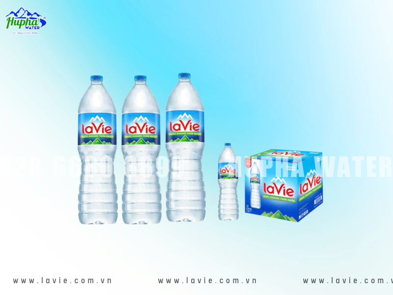Nước khoáng đóng chai Lavie đa dạng dung tích - Nhà phân phối nước HuPha Water (028) 6680 8899