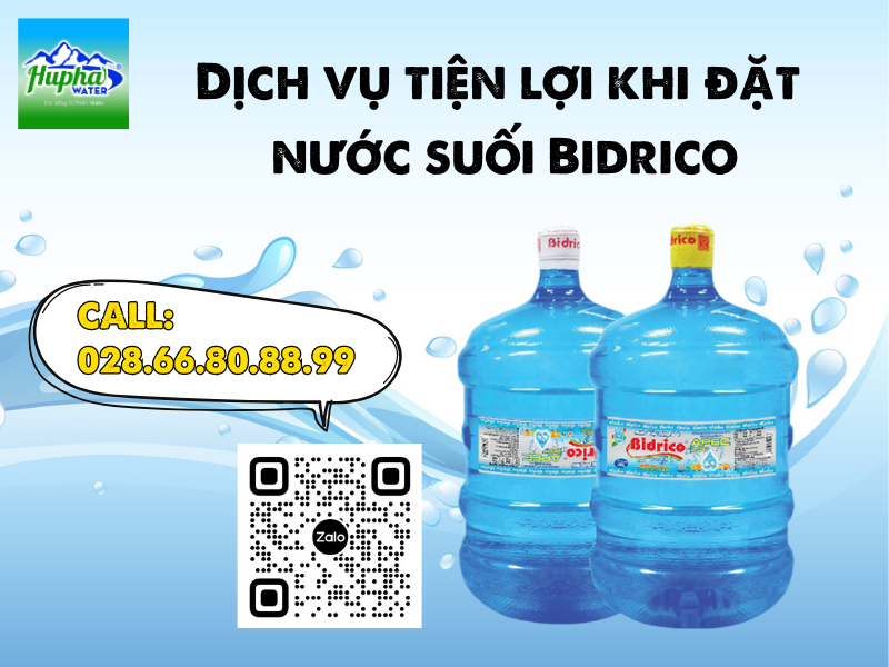 [HuPha Water] Nước uống Bidrico dạng chai 350ml quận Bình Thạnh - Giao Nước Gần Đây