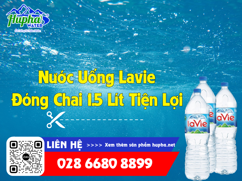 Nước Uống Lavie Đóng Chai 1.5 Lít Tiện Lợi - HuPha Water