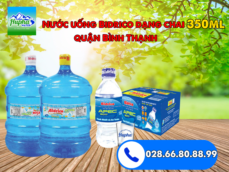 [HuPha Water] Nước uống Bidrico dạng chai 350ml quận Bình Thạnh - Giao Nước Gần Đây