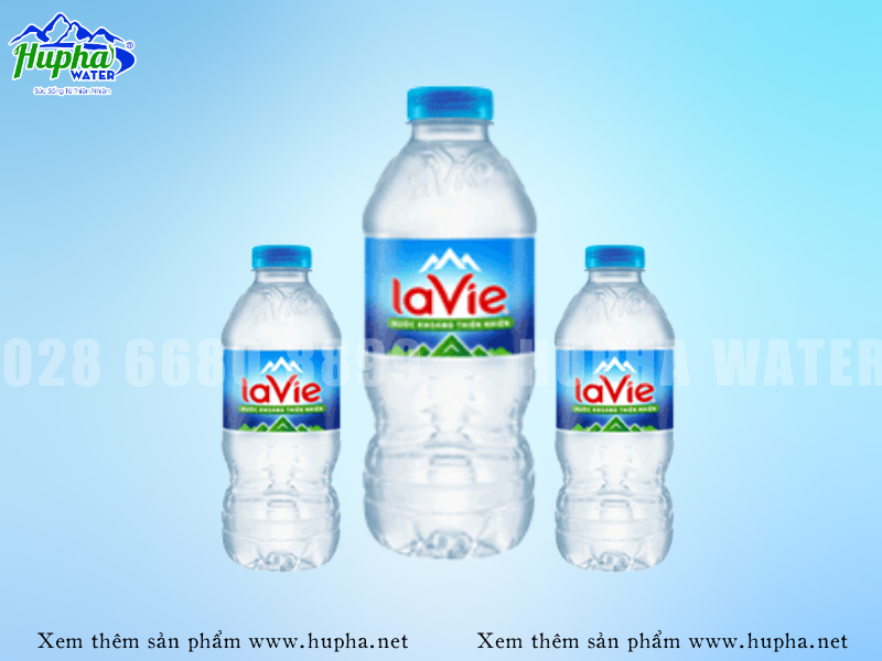 Dung tích nước Lavie đóng chai 350ml, 500ml, 1.5L, 5L tại TPHCM