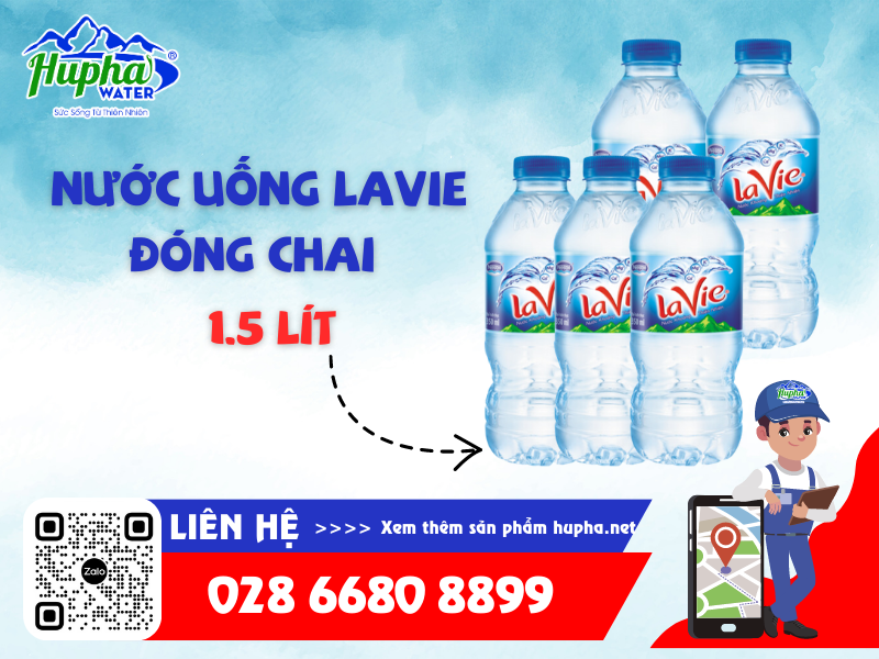 Nước Uống Lavie Đóng Chai 1.5 Lít Tiện Lợi - HuPha Water