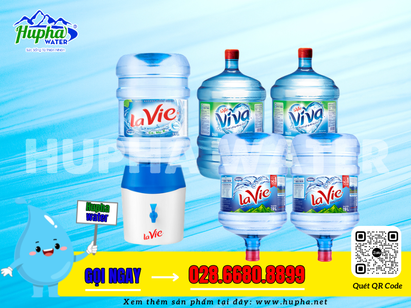 Bán nước suối Lavie đóng bình, đóng chai đa dạng dung tích - Phân phối nước HuPha Water