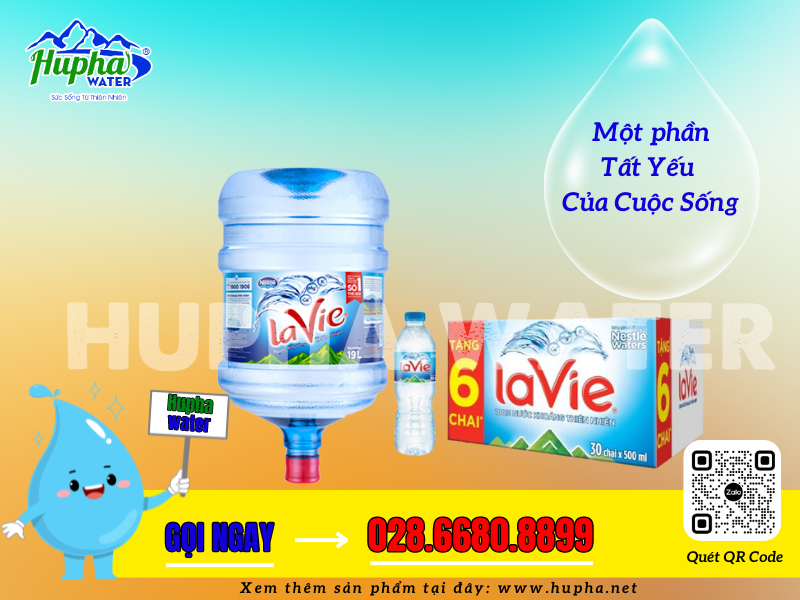 Giá nước Lavie bình 19l (18.5l), nước chai Lavie đủ thể tích - Khuyến mãi hấp dẫn