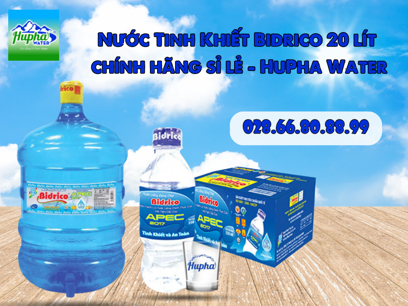 Nước Tinh Khiết Bidrico 20 lít chính hãng sỉ lẻ - HuPha Water