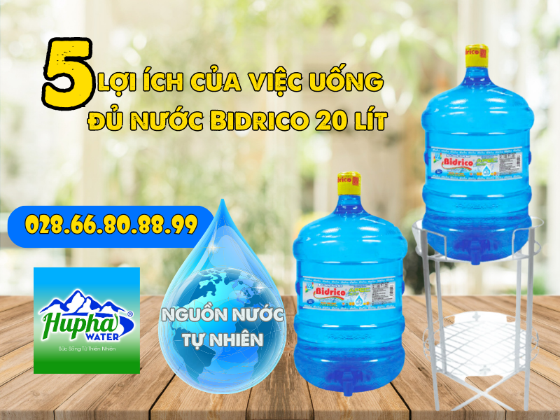 Nước Tinh Khiết Bidrico 20 lít chính hãng sỉ lẻ - HuPha Water