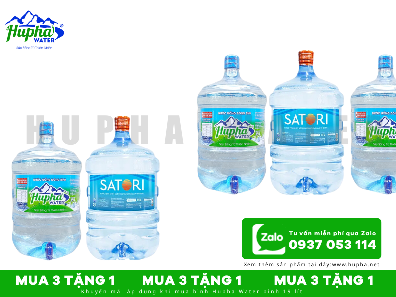 Mua nước đóng bình 19 lít giá rẻ, công nghệ vượt trội HuPha Water - 028 6680 8899