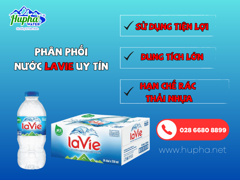 Đại lý nước uống Lavie phân phối số lượng lớn tại TP. HCM