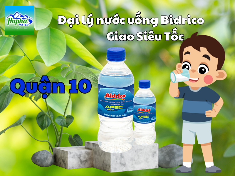 Đại lý nước uống Bidrico quận 10 Giao Siêu Tốc