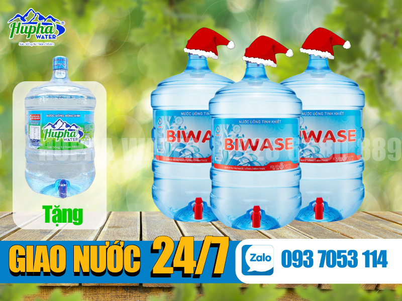 Bình nước Biwase 19 lít có vòi - tiện lợi và tinh khiết mọi nhà HuPha Water