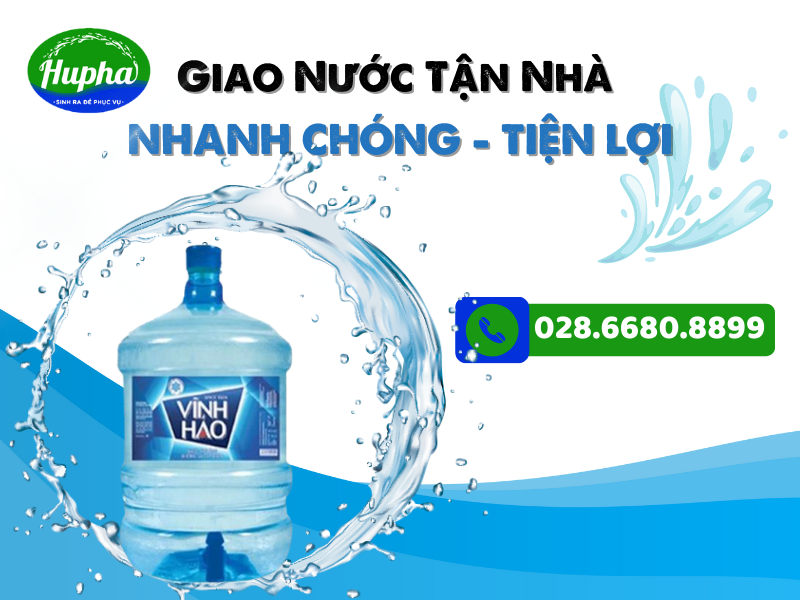 Giao nước uống tận nhà và miễn phí ưu đãi - HuPha