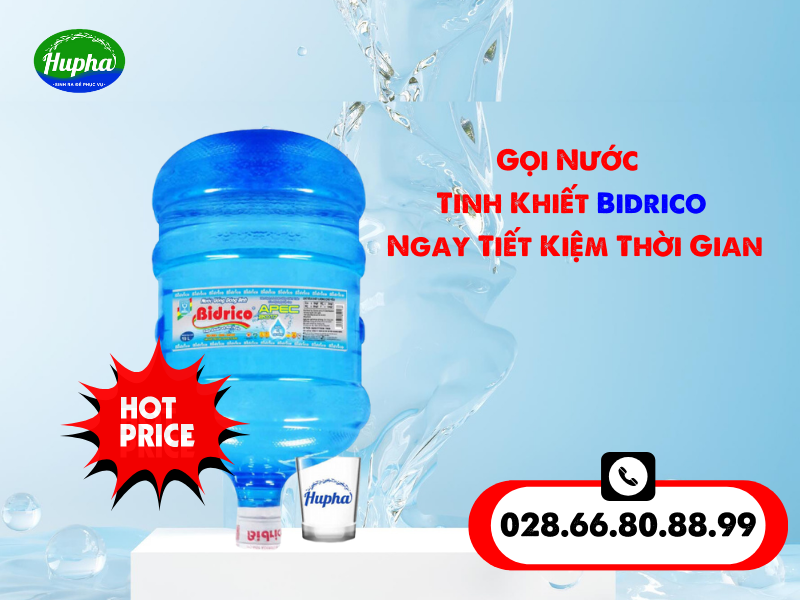 Dịch vụ giao nước uống Bidrico tận nơi