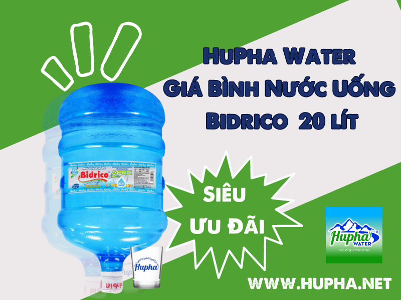 Nước uống bình Bidrico 20L được ưa chuộng nhiều nhất hiện nay