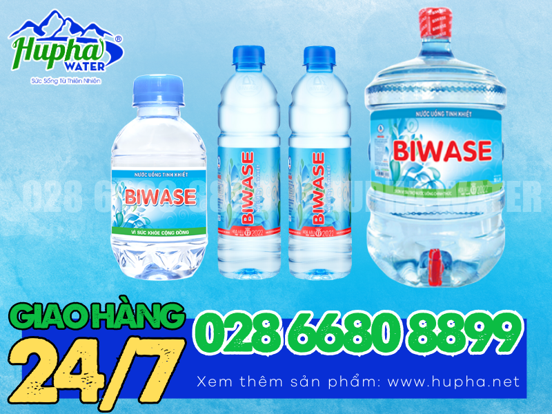 Nước Biwase có những dung tích nào? Nên mua loại nước nào cho phù hợp tại HuPha Water?