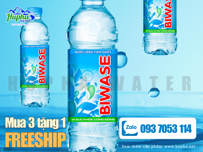 Hình 1.2: Nước Lọc Biwase 350ml của nhà cung cấp HuPha Water 