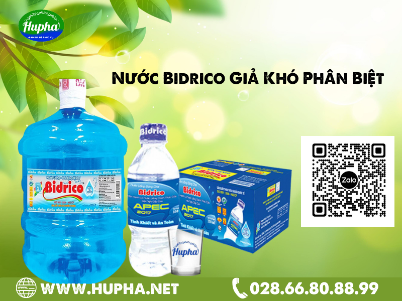 Cách phân biệt nước Bidrico thật giả