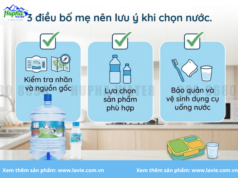 Chọn dung tích nước phù hợp với gia đình có trẻ nhỏ