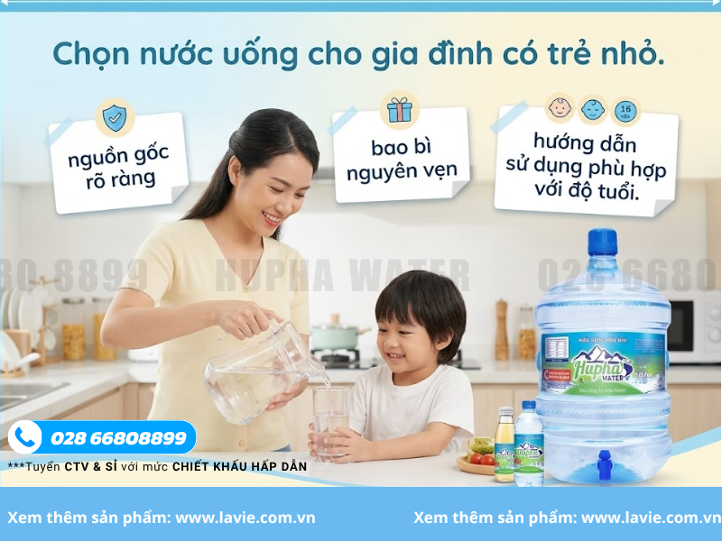 Vì sao gia đình có trẻ nhỏ cần quan tâm đến nguồn nước uống?