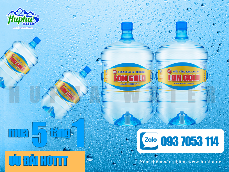 Hình 1.2: Nước uống đóng bình HuPha Water - Hotline 028 6680 8899