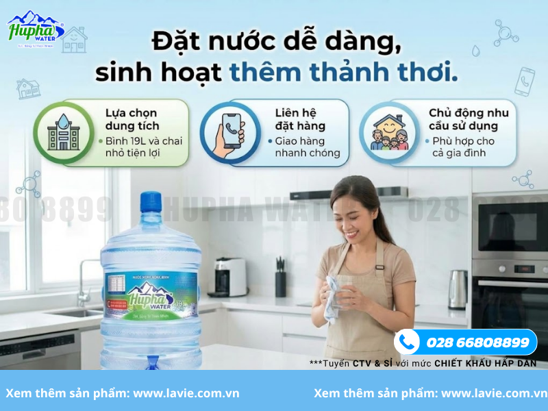 HuPha Water lựa chọn để tìm hiểu dịch vụ giao nước cho gia đình