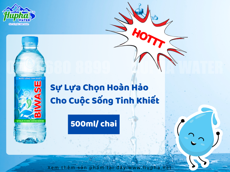 Lựa chọn sức khỏe - lựa chọn an toàn, tiện lợi và tiết kiệm từ nước Biwase 500ml