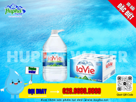 [4 chai/ thùng] 1 thùng nước suối Lavie 5 lít chính hãng, giao hàng nhanh chóng HuPha Water
