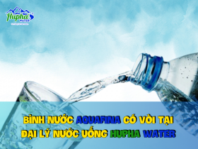 Bình nước aquafina có vòi tại đại lý nước uống HuPha Water