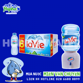Bình sứ úp nước khoáng Lavie miễn phí giao hàng nhanh, đúng hẹn