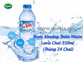  [Chính Hãng] Nước Khoáng Thiên Nhiên Lavie Chai 350ml (Thùng 24 Chai)