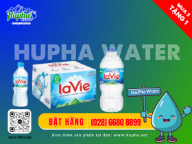 Dịch vụ phân phối nước uống Lavie - Tặng bình máy nước nóng lạnh HuPha Water