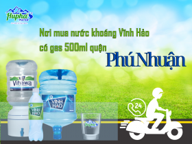 Nơi mua nước khoáng Vĩnh Hảo có gas 500ml quận Phú Nhuận - nhà phân phối nước HuPha Water
