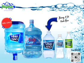 Nước bình 20l Vĩnh Hảo thiên nhiên an toàn & uy tín vượt trội tại Gò Vấp