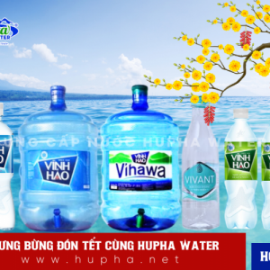 Nước đóng bình 20l Vĩnh Hảo tại quận 10 - cung cấp nước uống HuPha Water sỉ số lượng lớn