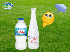 Nước khoáng Lavie 400ml tặng bình sứ cao cấp HuPha Water