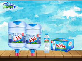 Nước khoáng Lavie bình 19 lít giá bao nhiêu? Cung cấp nước uống HuPha Wate