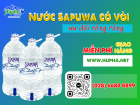 Nước Sapuwa 19 lít có vòi - Nước uống tinh khiết HuPha Water