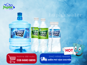 Nước suối có ga Vĩnh Hảo đóng chai an toàn, gọi giao tận nhà