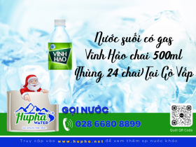 Nước suối có gas Vĩnh Hảo chai 500ml (Thùng 24 chai) Tại Gò Vấp