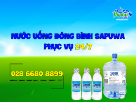 Nước uống đóng bình Sapuwa phục vụ 24/7 giá tốt