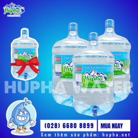 Nước uống tinh khiết đóng bình HuPha Water 20l tốt hiện nay