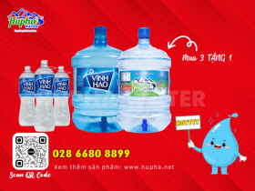 Nước uống Vĩnh Hảo bình 20 lít - Sức Khỏe Vàng Đón Tết cùng HuPha Water