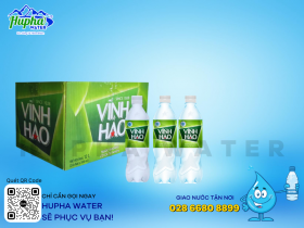 [Thùng 24 chai] Nước tinh khiết Vĩnh Hảo 500ml có ga - Cung cấp nước uống sỉ & lẻ Gò Vấp 