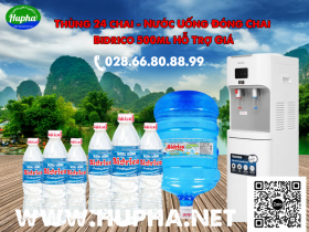 Thùng 24 chai - Nước Uống Đóng Chai Bidrico 500ml Hỗ Trợ Giá